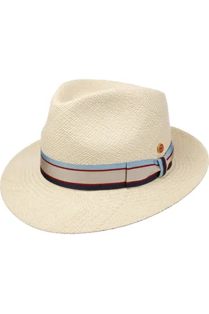 Mayser Manuel Stripes Panamahut Panamastrohhut Sommerhut Sonnenhut Strohtrilby Gartenhut Strandhut