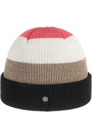 Lierys Block Stripes Merinom?tze Wollm?tze Strickm?tze Winterm?tze Beanie Umschlagm?tze