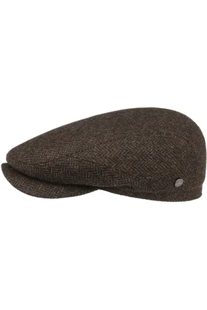 Lierys Crimson Wool Herringbone Flatcap Schirmm?tze Schieberm?tze Wollcap