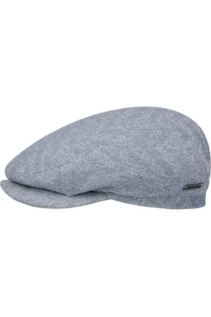 Stetson Herringbone Cotton Mix Flatcap Schirmm?tze Schieberm?tze