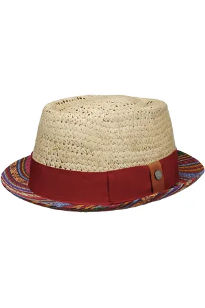 Lierys Fresh Stripes Pork Pie Raffiahut Strohhut Sonnenhut Sommerhut Porkpie Raffiastrohhut