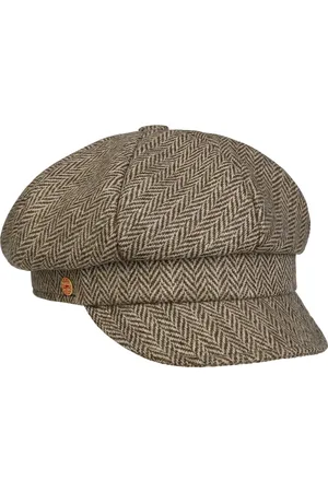Mayser Cia Herringbone Ballonm?tze Schirmm?tze Schildm?tze Newsboy Cap