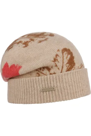 Seeberger Kaschmir Flower Beanie Umschlagm?tze Winterm?tze Wollm?tze
