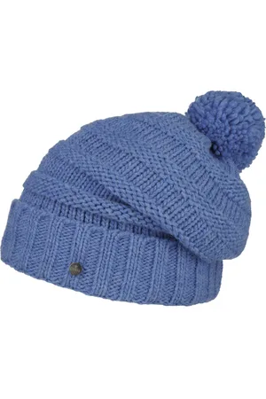 Lierys Jil Oversize Bommelm?tze Beanie mit Bommel Strickm?tze Winterm?tze Wollm?tze Damenm?tze