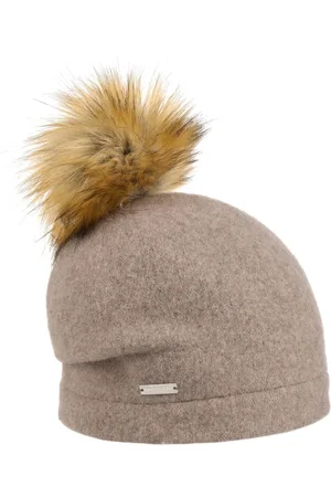 Seeberger Tamisa Pompon Walkm?tze mit Bommel M?tze Winterm?tze Wollm?tze Long Beanie