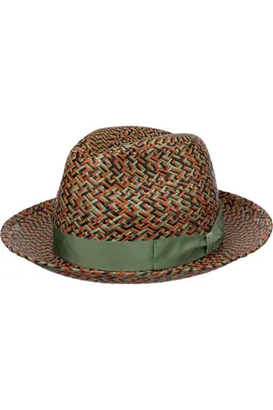 Borsalino Federico Patterned Panamahut Strohhut Panamastrohhut Sommerhut Sonnenhut