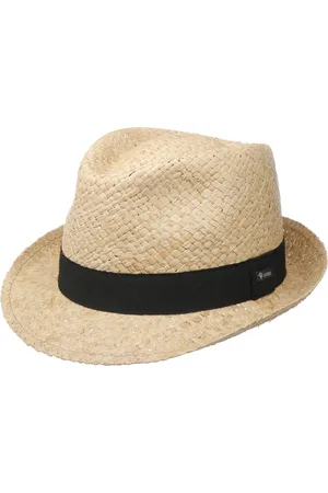 Lipodo Mantigo Trilby Raffiahut Strohhut Sommerhut Sonnenhut Strandhut Strohtrilby
