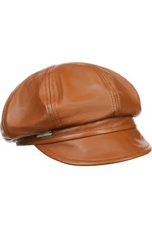 Seeberger Leder Ballonm?tze Schildm?tze Baker-Boy-M?tze Damencap Ledercap