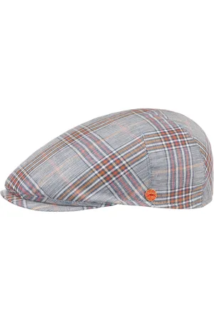 Mayser Simon Superior Leinen Check Flatcap Leinencap Schirmm?tze Schieberm?tze Sonnencap