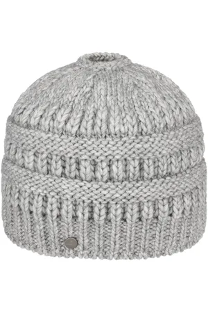 Lierys M?tze mit Zopfloch f?r Pferdeschwanz Wollm?tze Damenm?tze Winterm?tze Beanie Strickm?tze