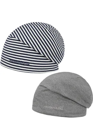 Hammaburg Long Beanie Wendem?tze Baumwollm?tze, Streifenm?tze