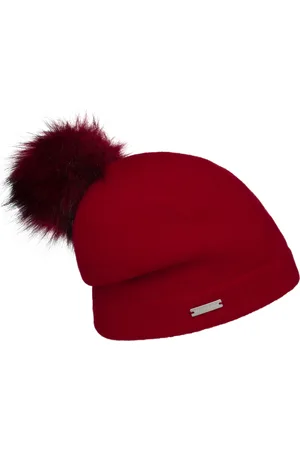 Seeberger Tamisa Pompon Walkm?tze mit Bommel M?tze Winterm?tze Wollm?tze Long Beanie