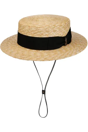 Borsalino Kreiss?ge mit Kinnband Strohhut Sonnenhut Sommerhut