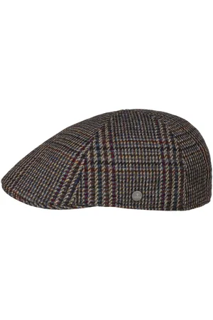 Lierys Spickard Wool Glencheck Flatcap Schirmm?tze Schieberm?tze Wollcap