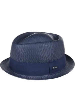 Lipodo Uni Colour Pork Pie Strohhut Sommerhut Sonnenhut Strandhut Hut Clubhut Musikerhut