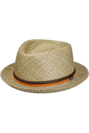 Lipodo Diamond Crown Nature Strohhut Sonnenhut Sommerhut Fedora Strandhut Porkpie Hut