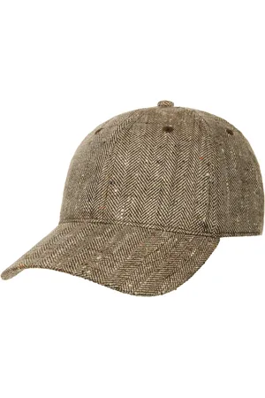 Stetson Herringbone Silk Cap Basecap Baseballcap Seidencap Leinencap