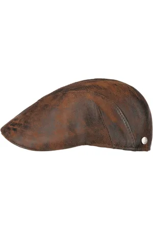 Lierys Leder Flatcap Schirmm?tze Schieberm?tze Ledercap