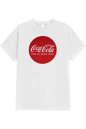 Coca-Cola Round Logo White - T-Shirt - - M - 100% Baumwolle,Jersey