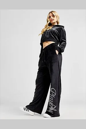 Playboy Diamante Velour Wide Joggers