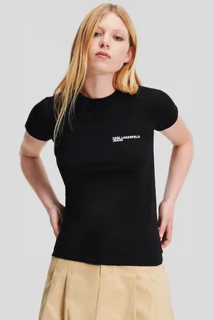 KL Jeans Schmal Geschnittenes T-shirt Mit Klj-logo, Frau, , Größe: XXS