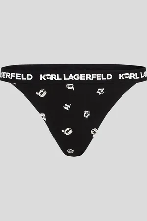 Karl Lagerfeld Ikon karl-slips, Frau, Ikon 2.0 KL AOP Schwarz, Größe: XXS