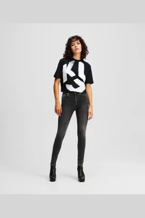 Karl Lagerfeld Skinny-jeans Mit Hohem Bund, Frau, , Größe: L2530