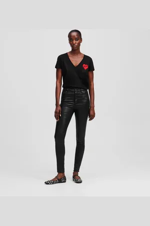 Karl Lagerfeld Metallic skinny-jeans, Frau, , Größe: X26