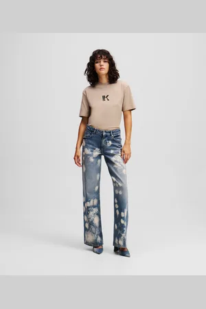 Karl Lagerfeld Gebleichte Jeans In Lässiger Passform Mit Mittelhohem Bund, Frau, , Größe: L2530