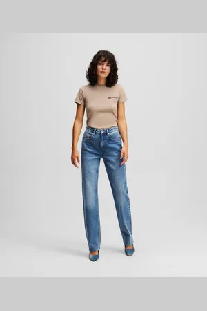 Karl Lagerfeld Gerade Geschnittene Jeans Mit Hohem Bund, Frau, , Größe: L2530