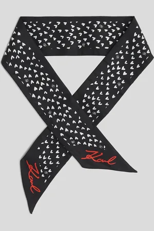 Karl Lagerfeld K/heart schmaler Schal, Frau, , Größe: X00