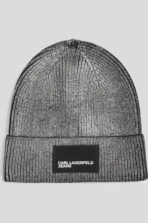 Karl Lagerfeld Beanie-mütze In Metallic-optik, Frau, , Größe: X00