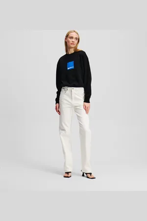 Karl Lagerfeld Hoch Geschnittene Jeans Mit Geradem Bein, Frau, , Größe: L2432