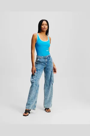 Karl Lagerfeld Entspannte Jeans Im Utility-stil Mit Mittelhohem Bund, Frau, , Größe: L2430