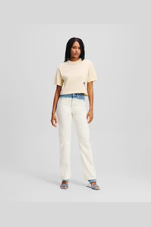 Karl Lagerfeld Hoch Geschnittene Ombré-jeans Mit Geradem Bein, Frau, , Größe: L2430