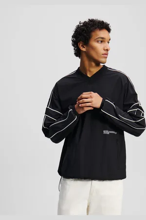 Karl Lagerfeld Sweatshirt Mit V-ausschnitt Und Paspel-verzierung, Mann, , Größe: XXS