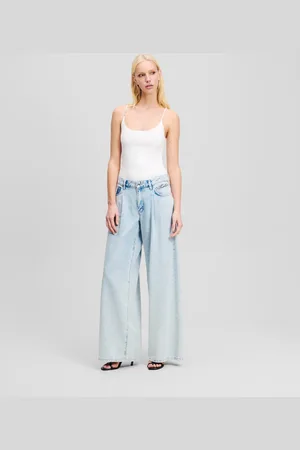 Karl Lagerfeld Mittelhohe Jeans Mit Weitem Bein, Frau, , Größe: X24