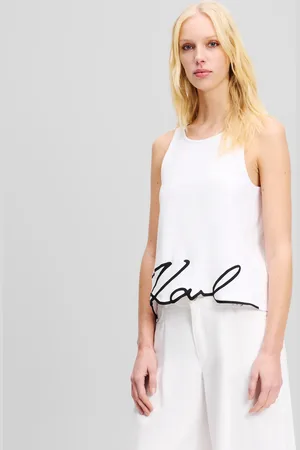 Karl Lagerfeld Tanktop Mit Karl Signature-stickerei Am Saum, Frau, , Größe: XXS