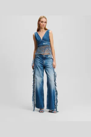 Karl Lagerfeld Entspannte Jeans Mit Fransen, Frau, , Größe: L2430