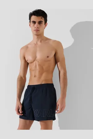 Karl Lagerfeld Boardshorts Mit Karl-logo In Metallic-optik, Mann, , Größe: XXS