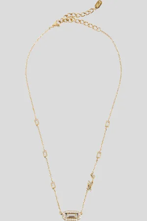 Karl Lagerfeld Karl Signature Kristall-anhänger-halskette, Frau, , Größe: L00