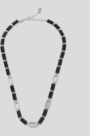 Karl Lagerfeld Karl Signature Pavé-halskette, Frau, , Größe: L00
