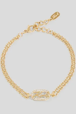 Karl Lagerfeld Karl Signature Pavé-anhänger-armband, Frau, , Größe: L00
