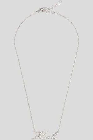 Karl Lagerfeld Karl Signature Pavé-anhänger-halskette, Frau, , Größe: L00