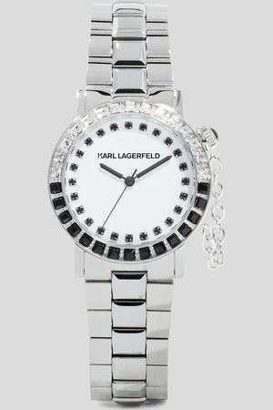 Karl Lagerfeld Uhr Mit Kristallbesatz, Frau, , Größe: L00