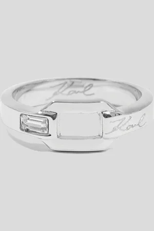 Karl Lagerfeld Karl Signature Kettenglied-ring, Frau, , Größe: L18