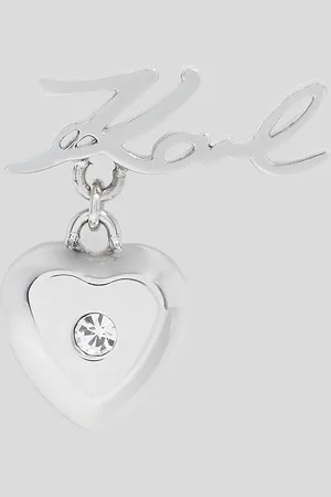 Karl Lagerfeld Karl Signature Herz-ohrring, Frau, , Größe: L00
