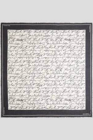 Karl Lagerfeld K/essential Schal Mit Scribble-print, Frau, , Größe: X00