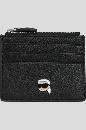Karl Lagerfeld Ikon Genarbtes Kartenetui, Frau, , Größe: X00