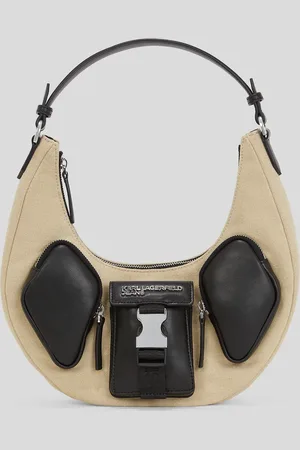 Karl Lagerfeld Halbmond-schultertasche Aus Canvas Im Utility-stil, Frau, , Größe: X00